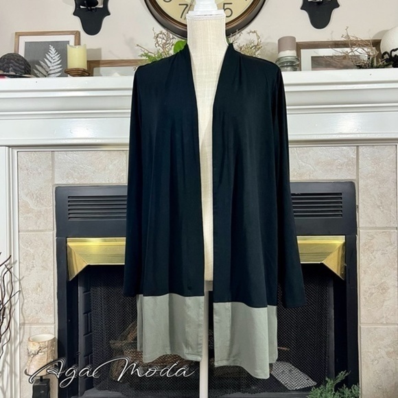 J. Jill Color Block Open Flowy Cardigan - Picture 2 of 12